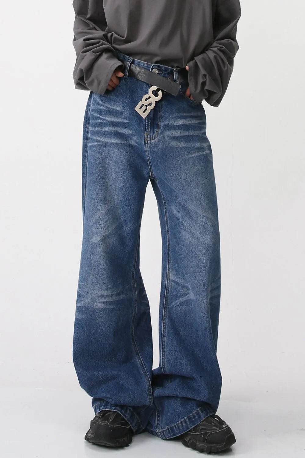 Wide Leg Jeans with Pockets - Global Merch Markets