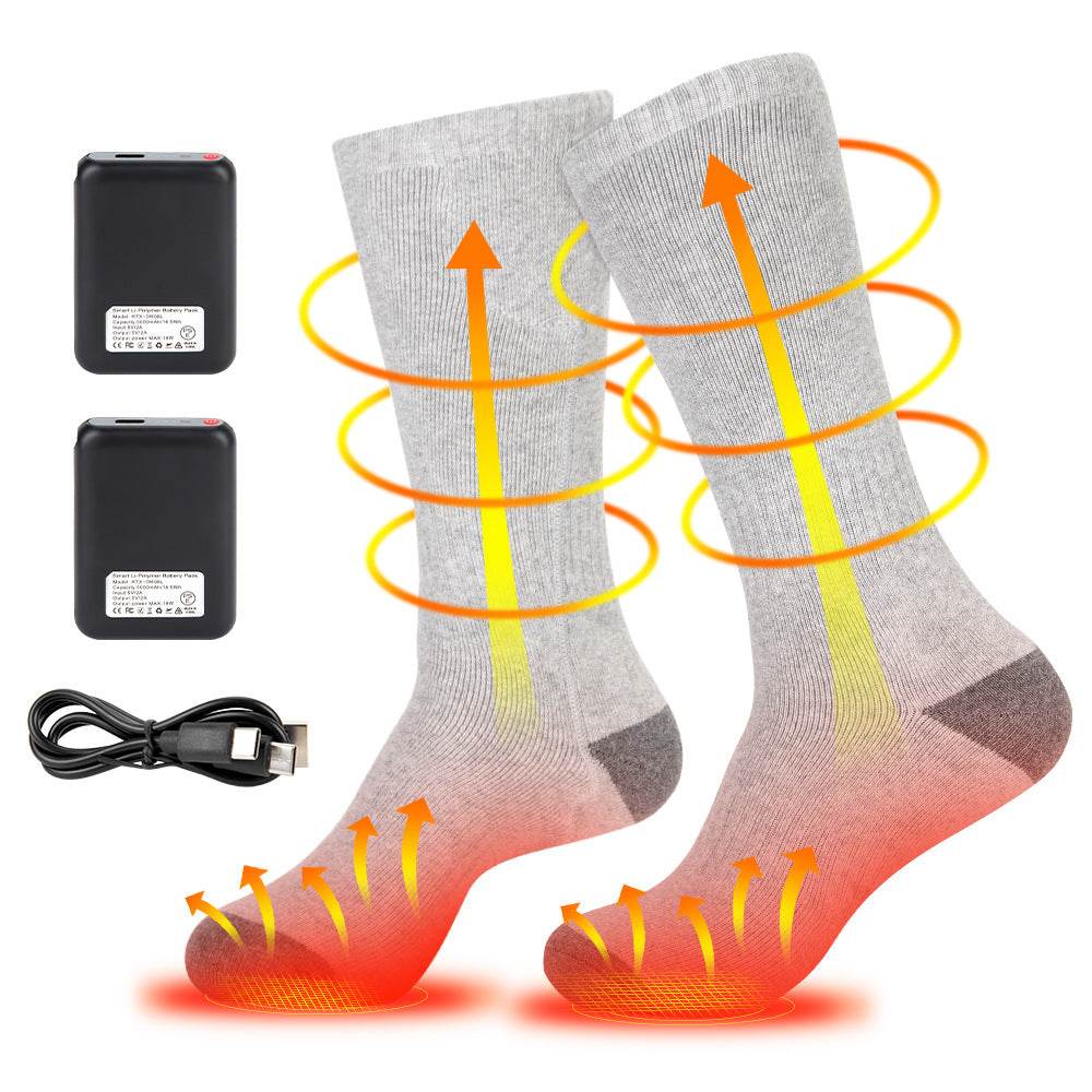 Motorcycle riding in winter heated socks for warmth and foot protection intelligent charging foot heating socks - Global Merch Markets