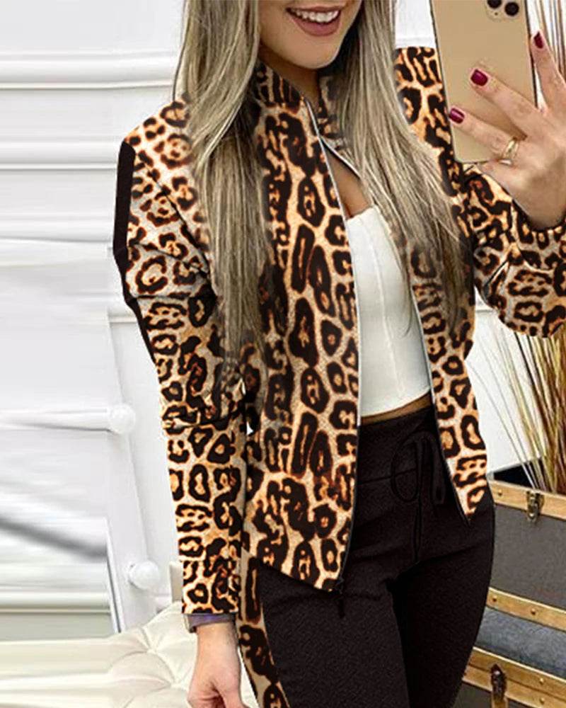 Set Woman 2 Pieces Trouser Suits Zipper Jacket Pants Tracksuits Women Patchwork Sportwear Casual Female Jogging Suit 2025 Sets - Global Merch Markets