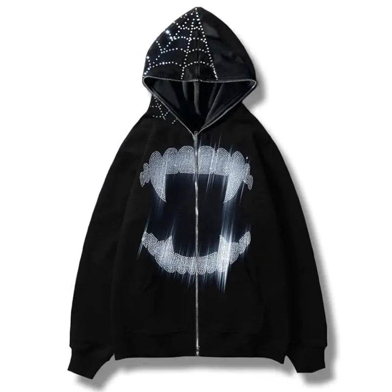 Cobweb Zip Up Sweatshirt - Global Merch Markets