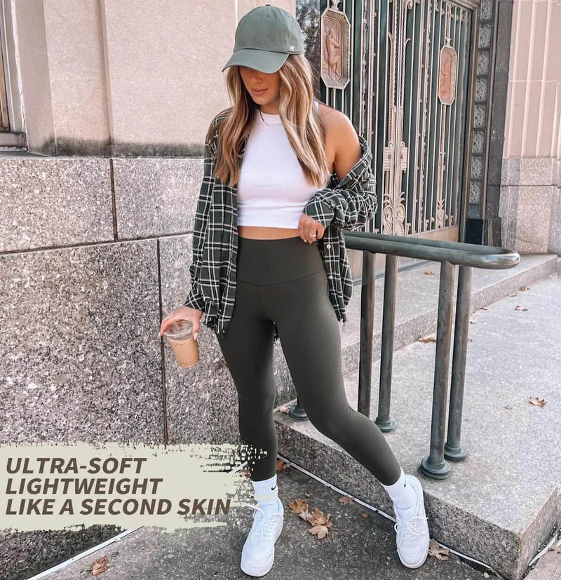 3 Pack Leggings for Women-No See-Through High Waisted Tummy Control Yoga Pants Workout Running Legging Assorted23 Large-X-Large - Global Merch Markets