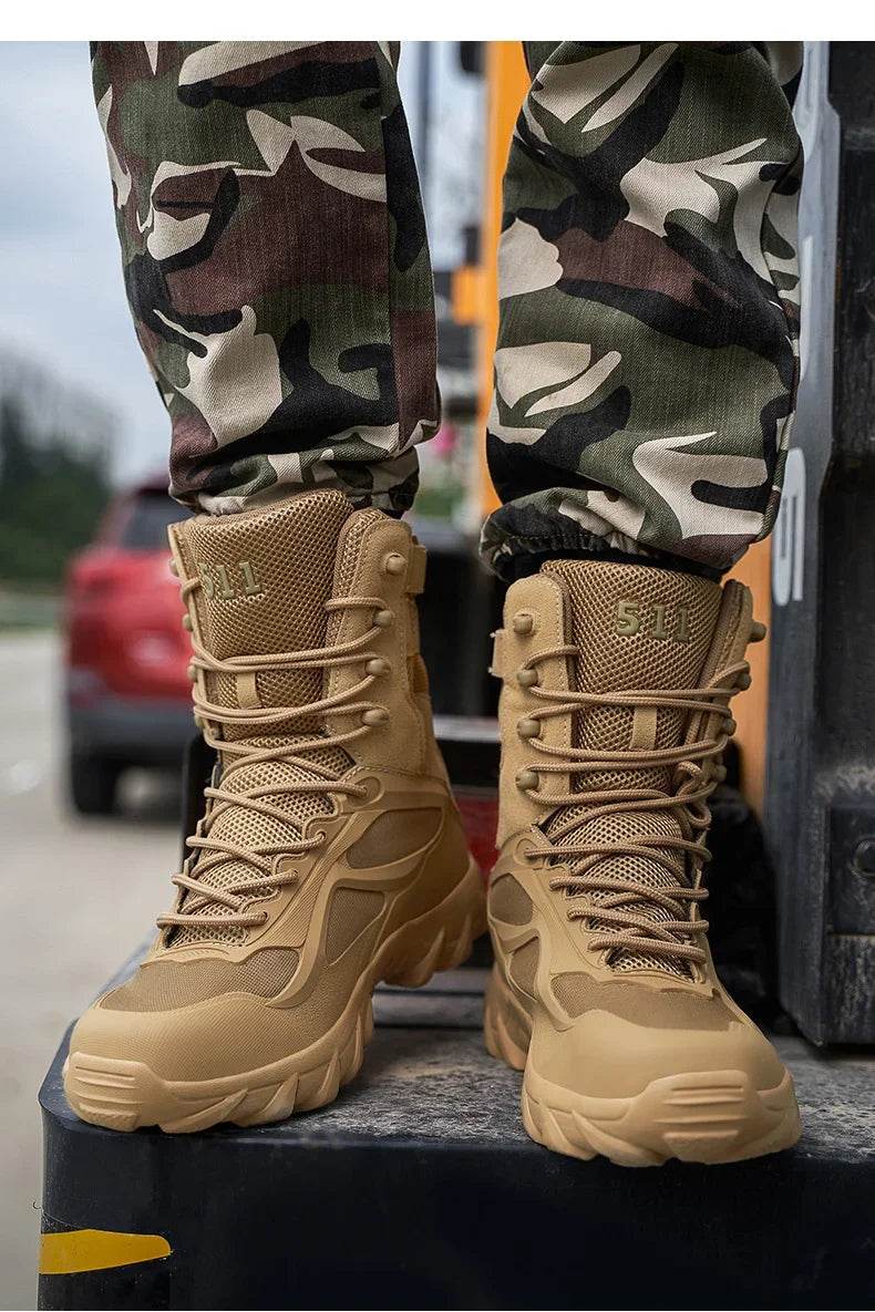 Men Tactical Boots Autumn Special Forces Field Man Boot Lightweight Outdoor Non-Slip Men Shoes Zapatillas Hombre - Global Merch Markets