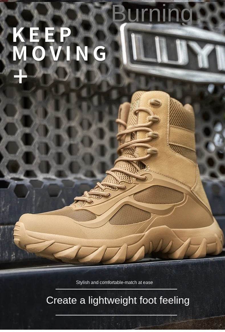 Men Tactical Boots Autumn Special Forces Field Man Boot Lightweight Outdoor Non-Slip Men Shoes Zapatillas Hombre - Global Merch Markets