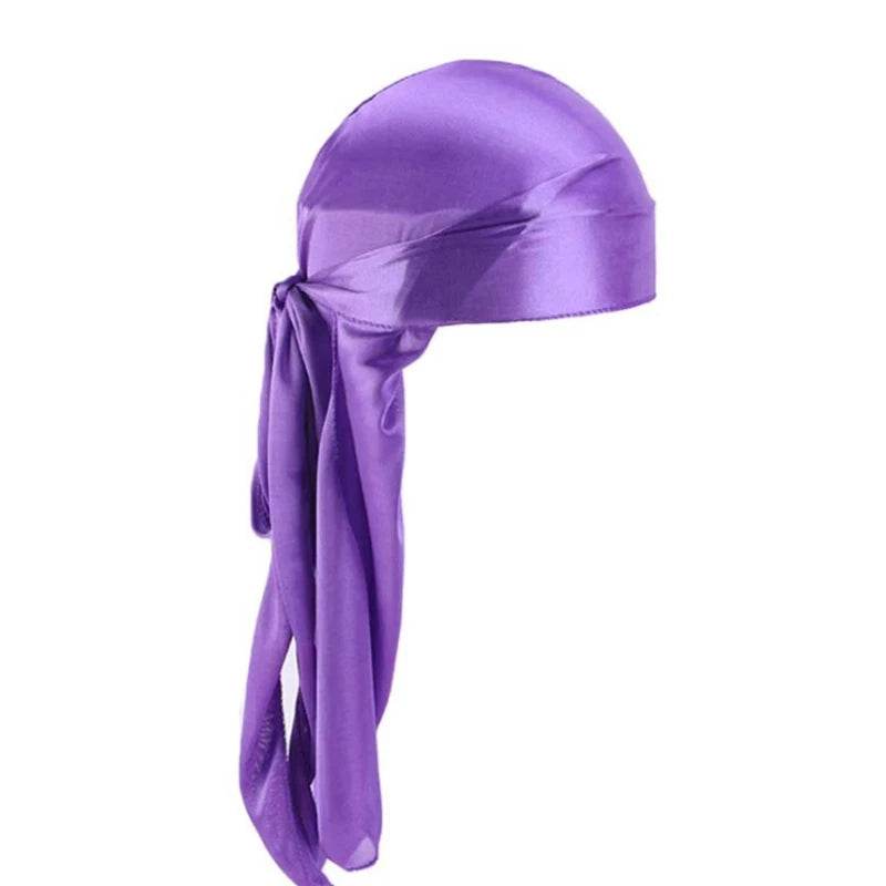 Unisex Silky Long Tail Durag Pirate Hat Turban Fashion Headwraps Cap Bandana Women Men Headwear Caps Hijab Hair Accessories ﻿ - Global Merch Markets