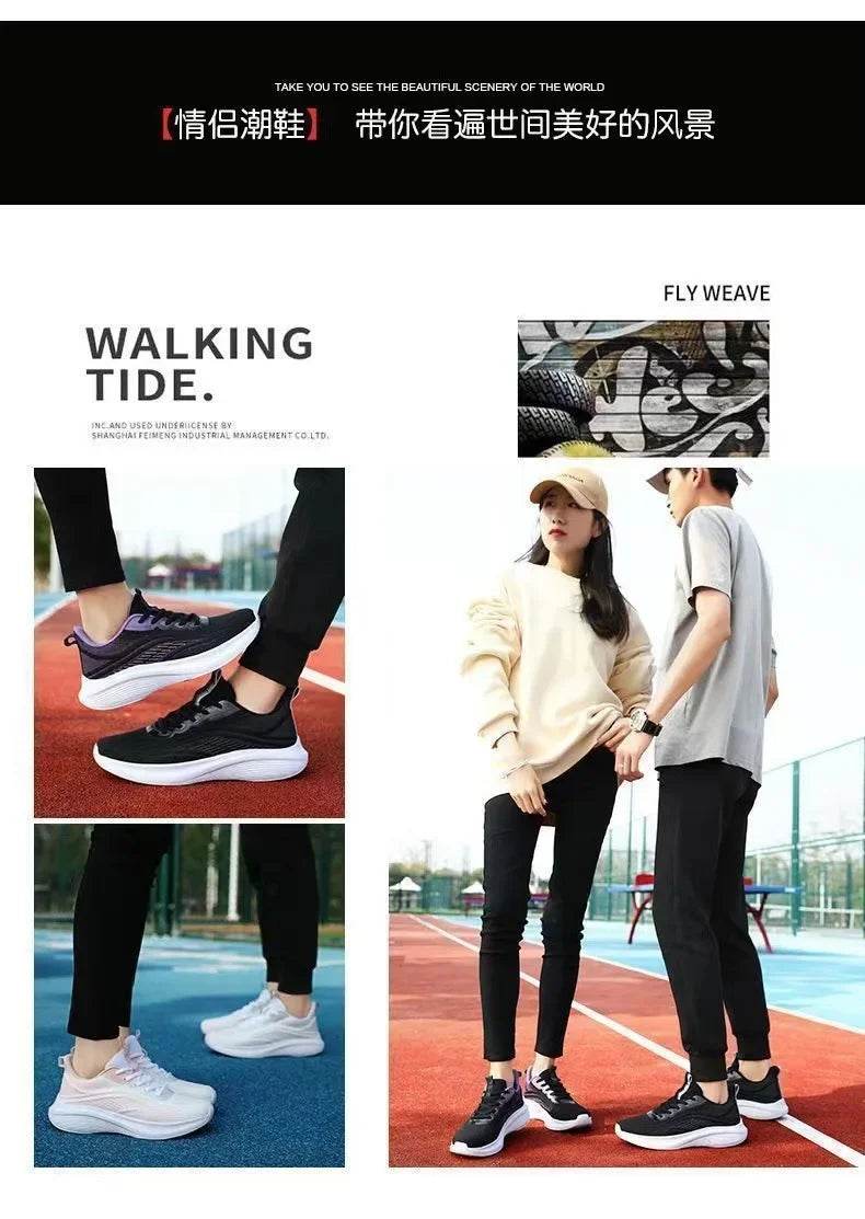 Casual Running Summer Fashion Anti Slip Hiking Mesh Breathability Athletic Shoe Tennis Woman Trend 2024 Woman Sneakers Couple - Global Merch Markets