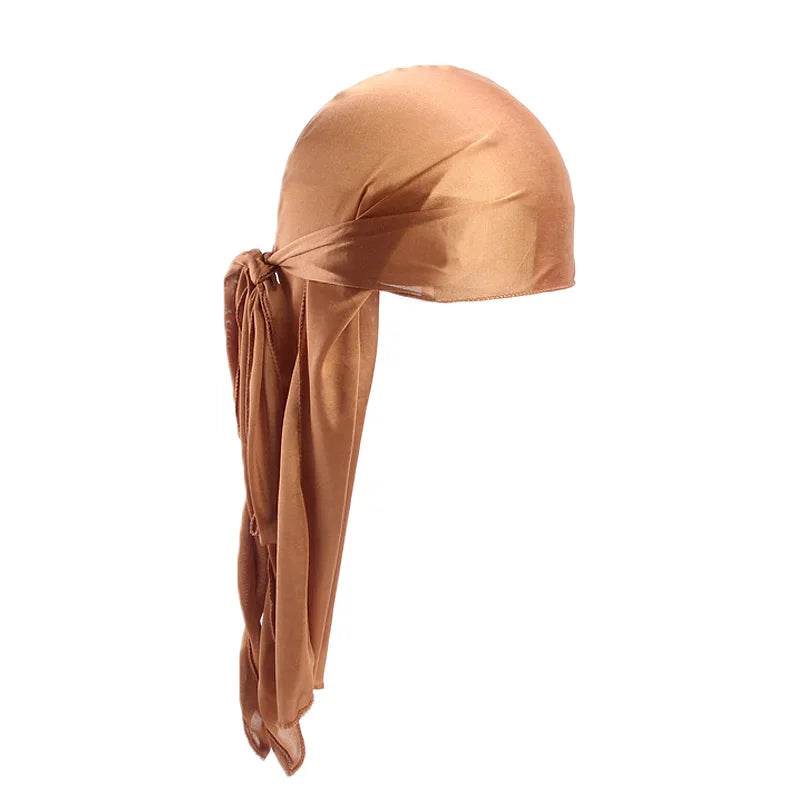 Unisex Silky Long Tail Durag Pirate Hat Turban Fashion Headwraps Cap Bandana Women Men Headwear Caps Hijab Hair Accessories ﻿ - Global Merch Markets
