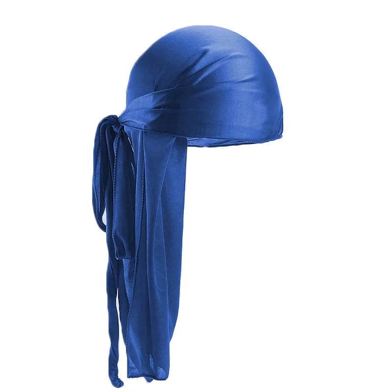 Unisex Silky Long Tail Durag Pirate Hat Turban Fashion Headwraps Cap Bandana Women Men Headwear Caps Hijab Hair Accessories ﻿ - Global Merch Markets