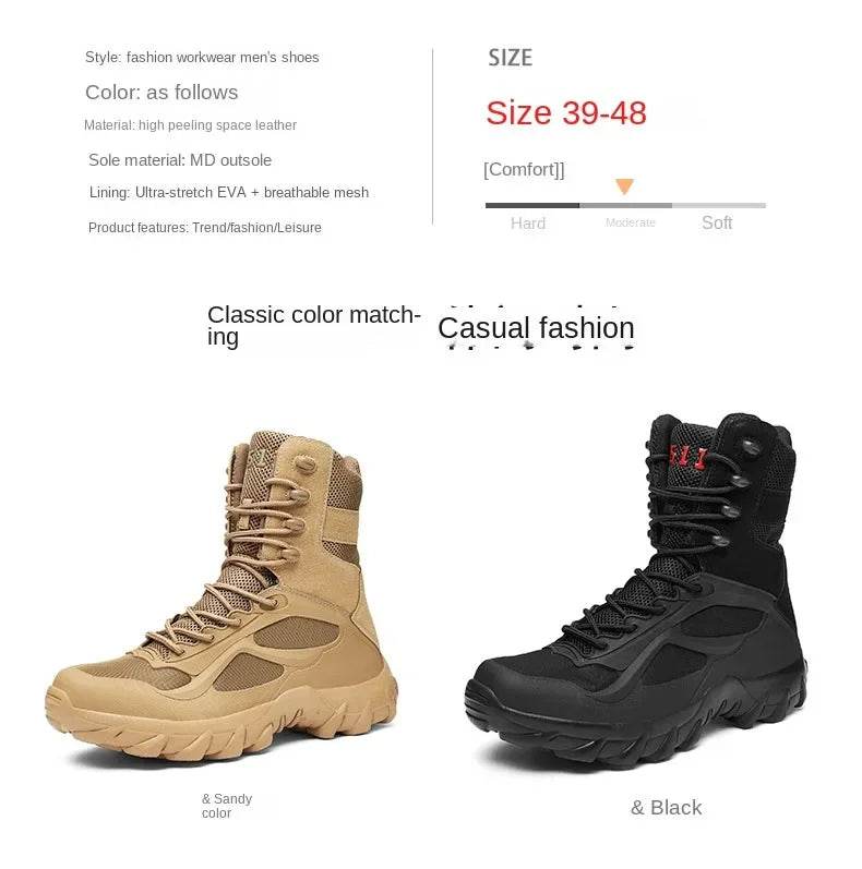 Men Tactical Boots Autumn Special Forces Field Man Boot Lightweight Outdoor Non-Slip Men Shoes Zapatillas Hombre - Global Merch Markets