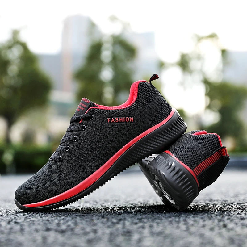2025 Men Running Walking Knit Shoes Fashion Casual Sneakers Breathable Sport Athletic Gym Lightweight Men Sneakers Casual Shoes