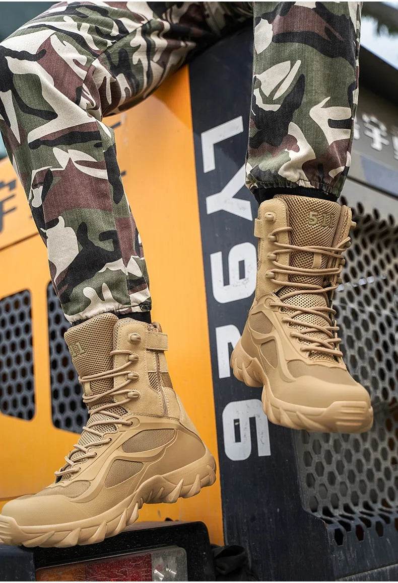 Men Tactical Boots Autumn Special Forces Field Man Boot Lightweight Outdoor Non-Slip Men Shoes Zapatillas Hombre - Global Merch Markets