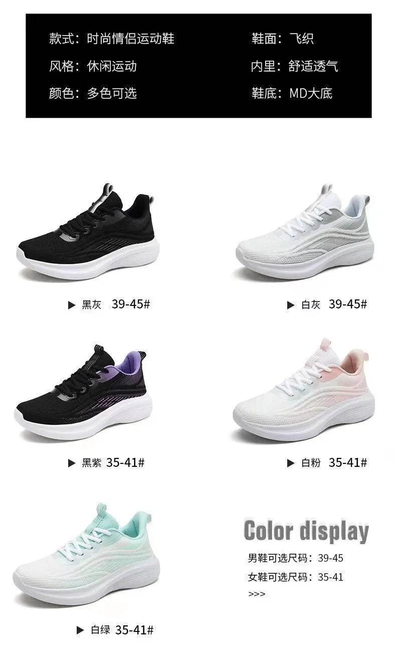 Casual Running Summer Fashion Anti Slip Hiking Mesh Breathability Athletic Shoe Tennis Woman Trend 2024 Woman Sneakers Couple - Global Merch Markets