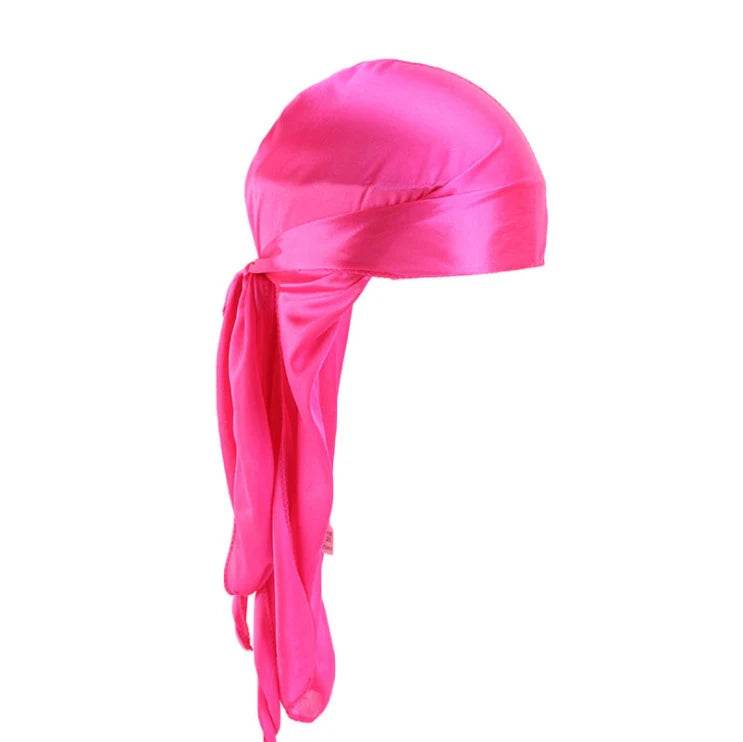 Unisex Silky Long Tail Durag Pirate Hat Turban Fashion Headwraps Cap Bandana Women Men Headwear Caps Hijab Hair Accessories ﻿ - Global Merch Markets