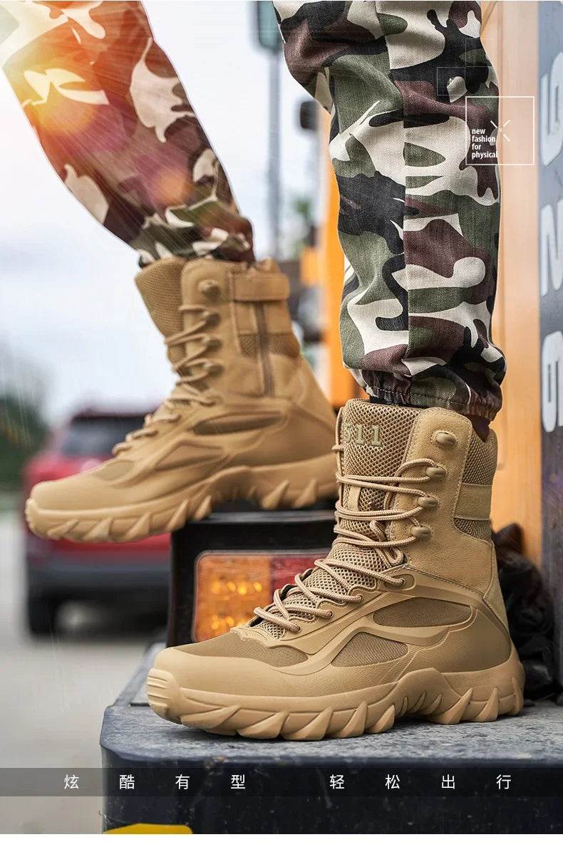 Men Tactical Boots Autumn Special Forces Field Man Boot Lightweight Outdoor Non-Slip Men Shoes Zapatillas Hombre - Global Merch Markets
