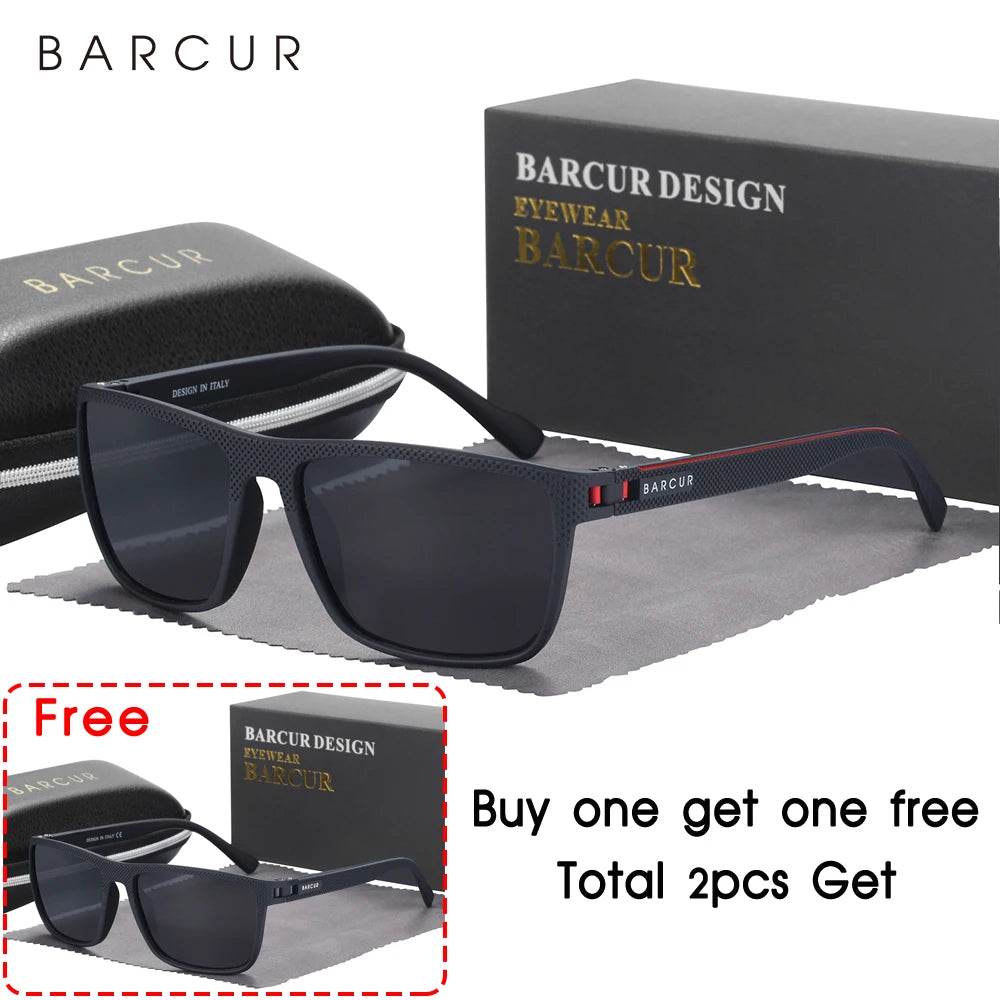 BARCUR Outdoor Sunclasses for Men Polarized FishingTravel TR90 Light Weight Sun Glasses Women Eyewear Accessory Oculos - Global Merch Markets