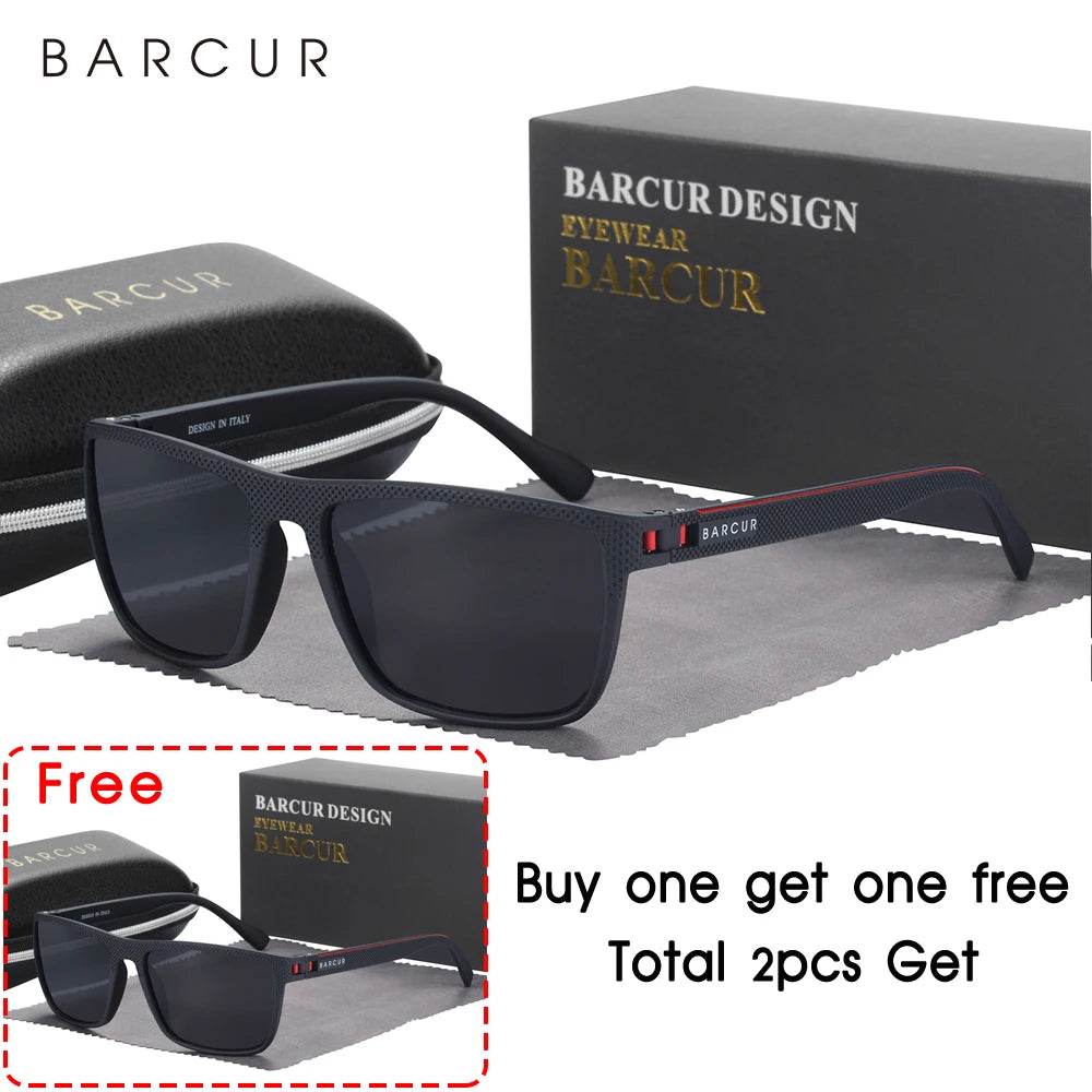 BARCUR Outdoor Sunclasses for Men Polarized FishingTravel TR90 Light Weight Sun Glasses Women Eyewear Accessory Oculos - Global Merch Markets