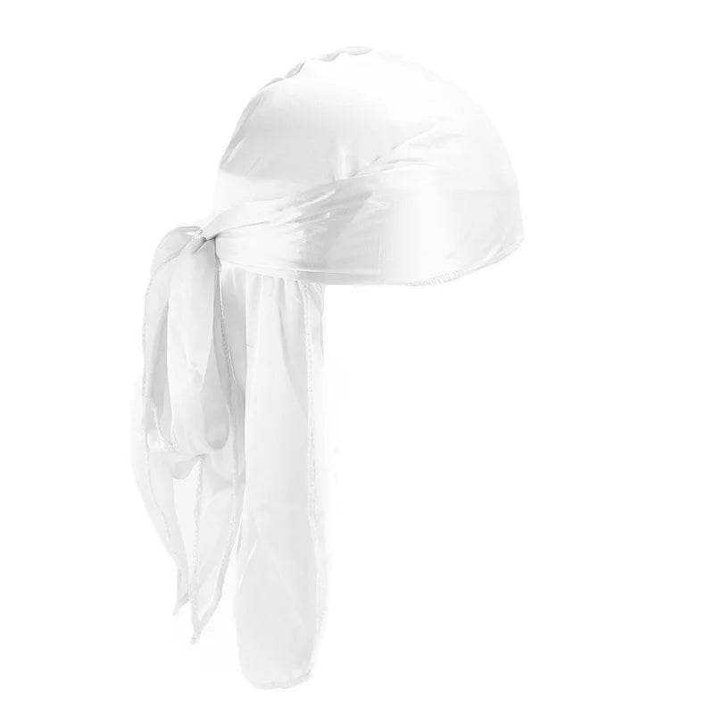 Unisex Silky Long Tail Durag Pirate Hat Turban Fashion Headwraps Cap Bandana Women Men Headwear Caps Hijab Hair Accessories ﻿ - Global Merch Markets