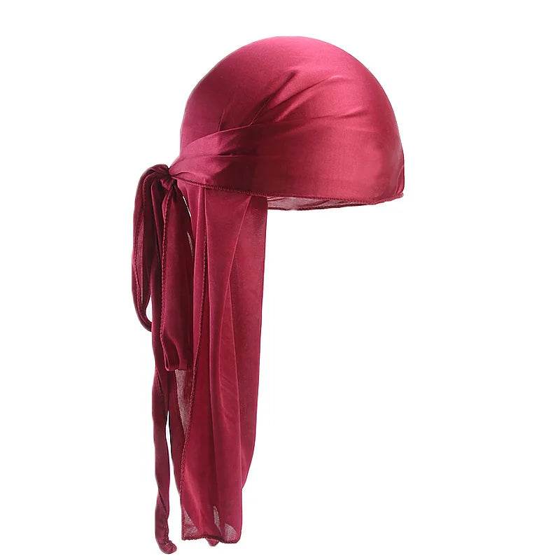 Unisex Silky Long Tail Durag Pirate Hat Turban Fashion Headwraps Cap Bandana Women Men Headwear Caps Hijab Hair Accessories ﻿ - Global Merch Markets