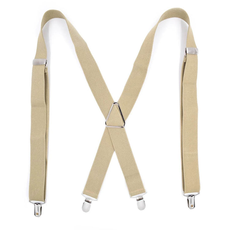 Suspenders Men 4 Clip 3.5cm Width Braces Adjustable Elastic X Back Pants Women Suspender Adult Man Braces Wedding Accessories - Global Merch Markets