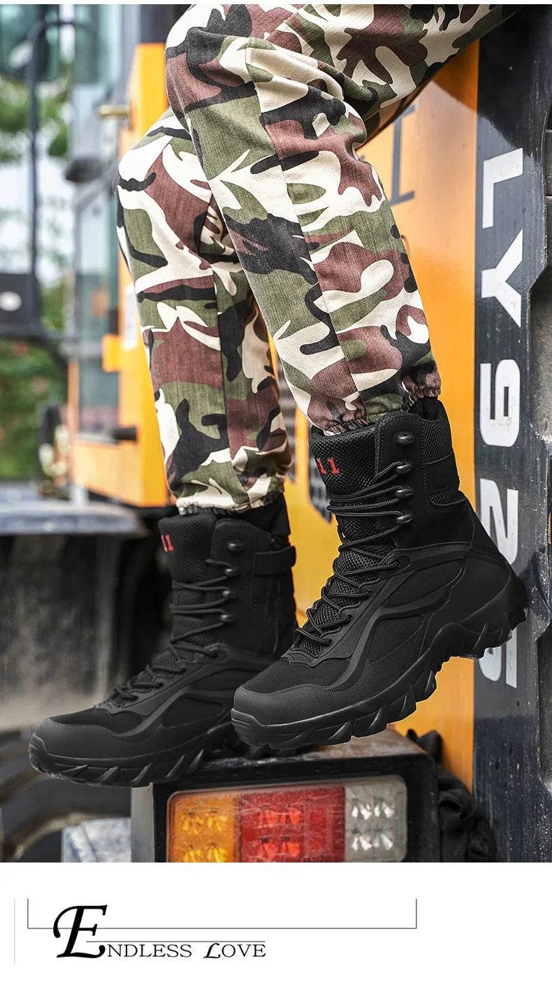 Men Tactical Boots Autumn Special Forces Field Man Boot Lightweight Outdoor Non-Slip Men Shoes Zapatillas Hombre - Global Merch Markets