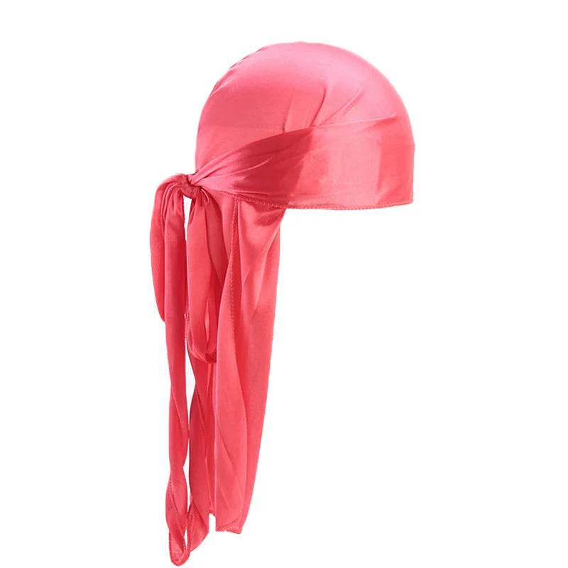 Unisex Silky Long Tail Durag Pirate Hat Turban Fashion Headwraps Cap Bandana Women Men Headwear Caps Hijab Hair Accessories ﻿ - Global Merch Markets