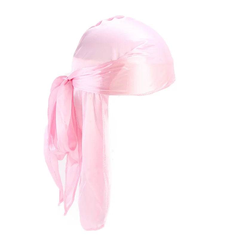 Unisex Silky Long Tail Durag Pirate Hat Turban Fashion Headwraps Cap Bandana Women Men Headwear Caps Hijab Hair Accessories ﻿ - Global Merch Markets