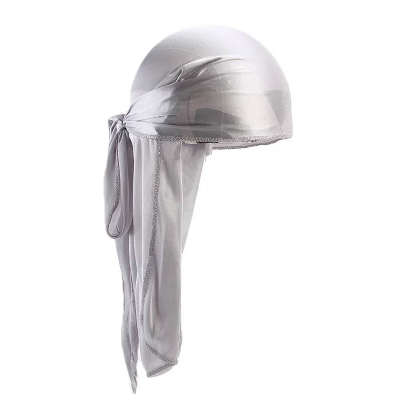 Unisex Silky Long Tail Durag Pirate Hat Turban Fashion Headwraps Cap Bandana Women Men Headwear Caps Hijab Hair Accessories ﻿ - Global Merch Markets