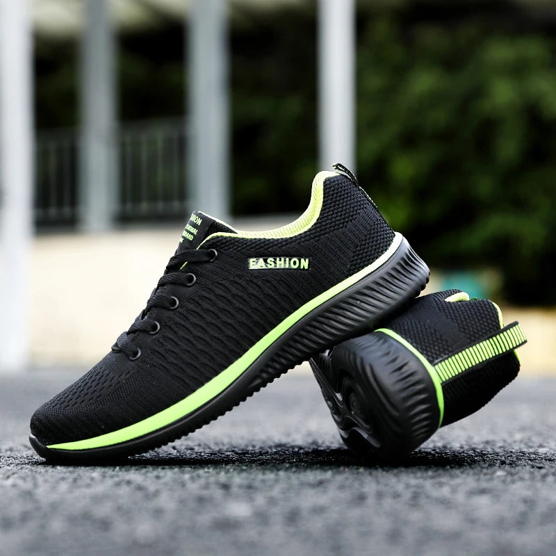 2025 Men Running Walking Knit Shoes Fashion Casual Sneakers Breathable Sport Athletic Gym Lightweight Men Sneakers Casual Shoes
