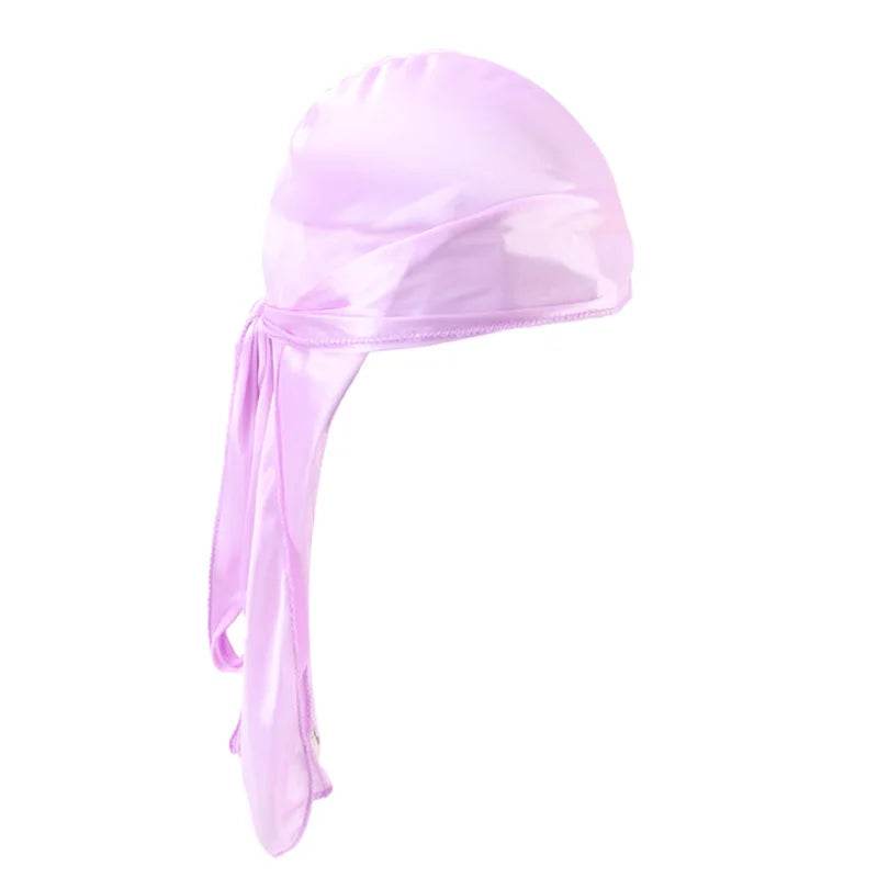 Unisex Silky Long Tail Durag Pirate Hat Turban Fashion Headwraps Cap Bandana Women Men Headwear Caps Hijab Hair Accessories ﻿ - Global Merch Markets