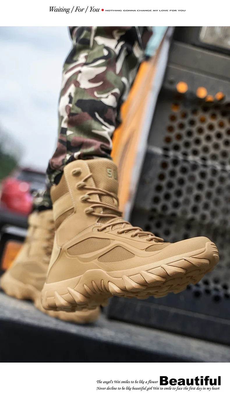 Men Tactical Boots Autumn Special Forces Field Man Boot Lightweight Outdoor Non-Slip Men Shoes Zapatillas Hombre - Global Merch Markets